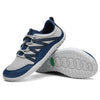 Calzado barefoot hombre marca Saguaro en color azul, suela flexible zero drop para fortalecer la musculatura del pie.